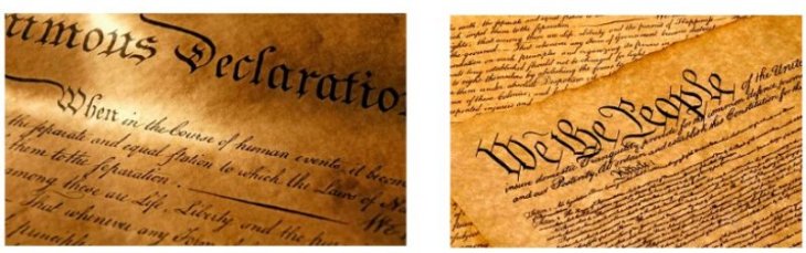 Declaration of Independence and Constitution 800W